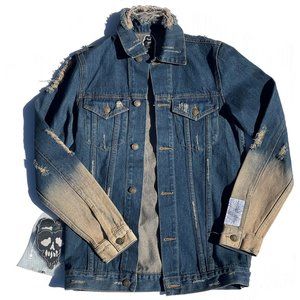 DROP DEAD DISTRESSED DENIM JACKET (NWT)